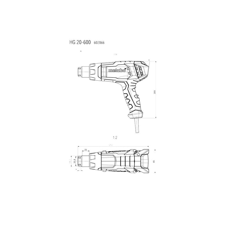 Décapeur thermique Metabo HG 20-600