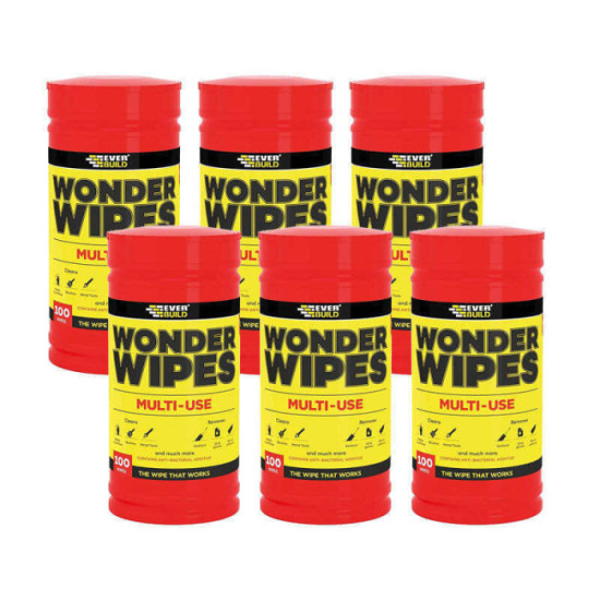 Lingettes Everbuild WIPE80X6 - 6 tubes de 100
