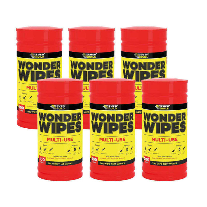 Lingettes Everbuild WIPE80X6 - 6 tubes de 100