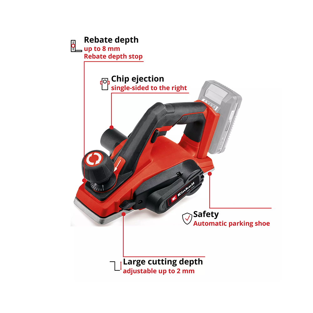 Rabot Einhell euse sans fil TE-PL 18/82 Li - Solo