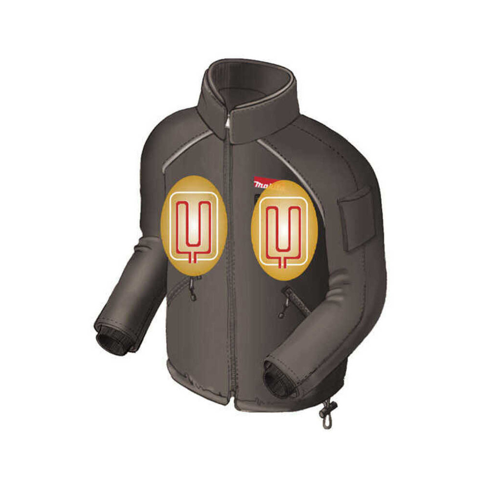 Blouson chauffant Makita DCJ200ZL 14,4V et 18V