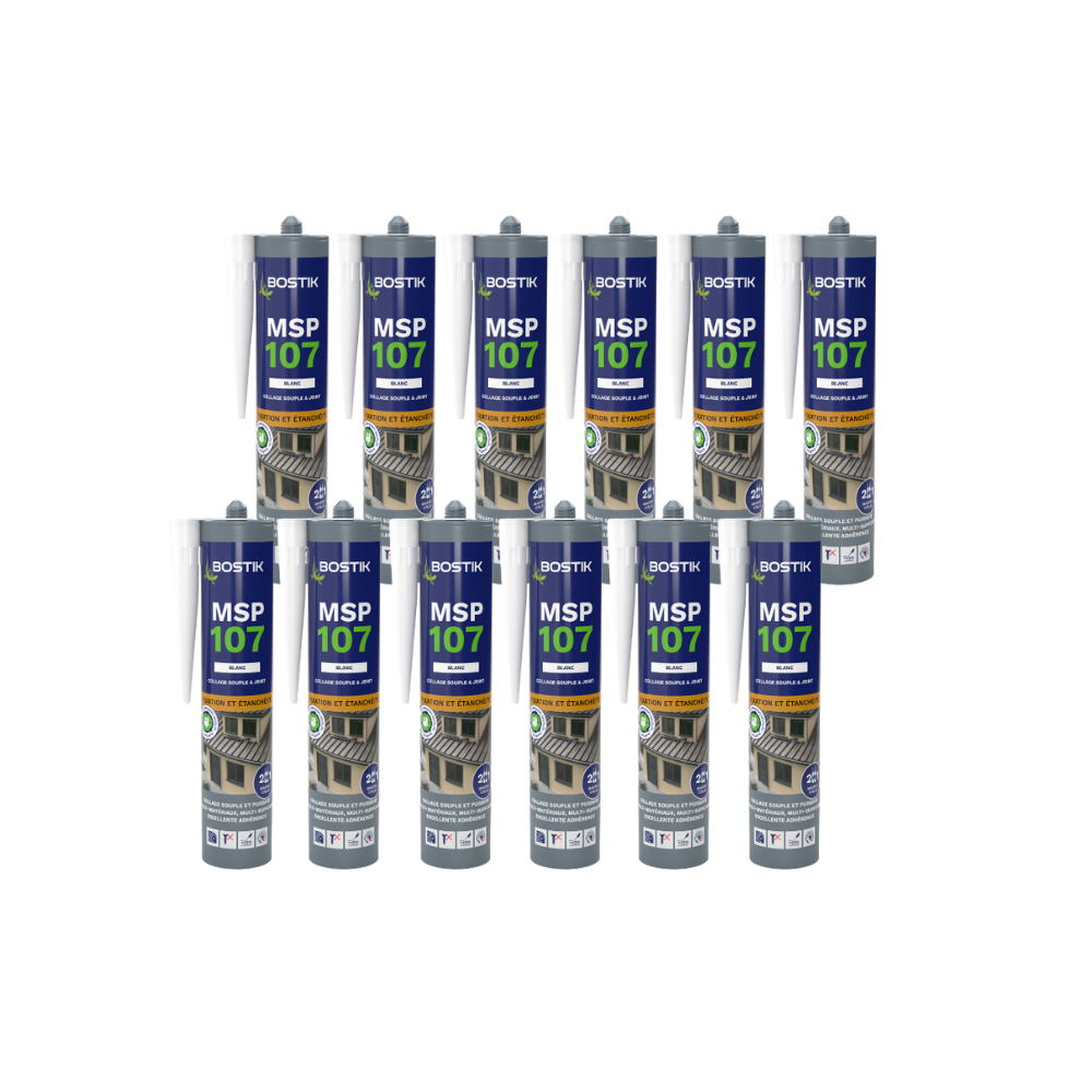 Mastic MS polymère Bostik MSP107-BLCx12 lot de 12