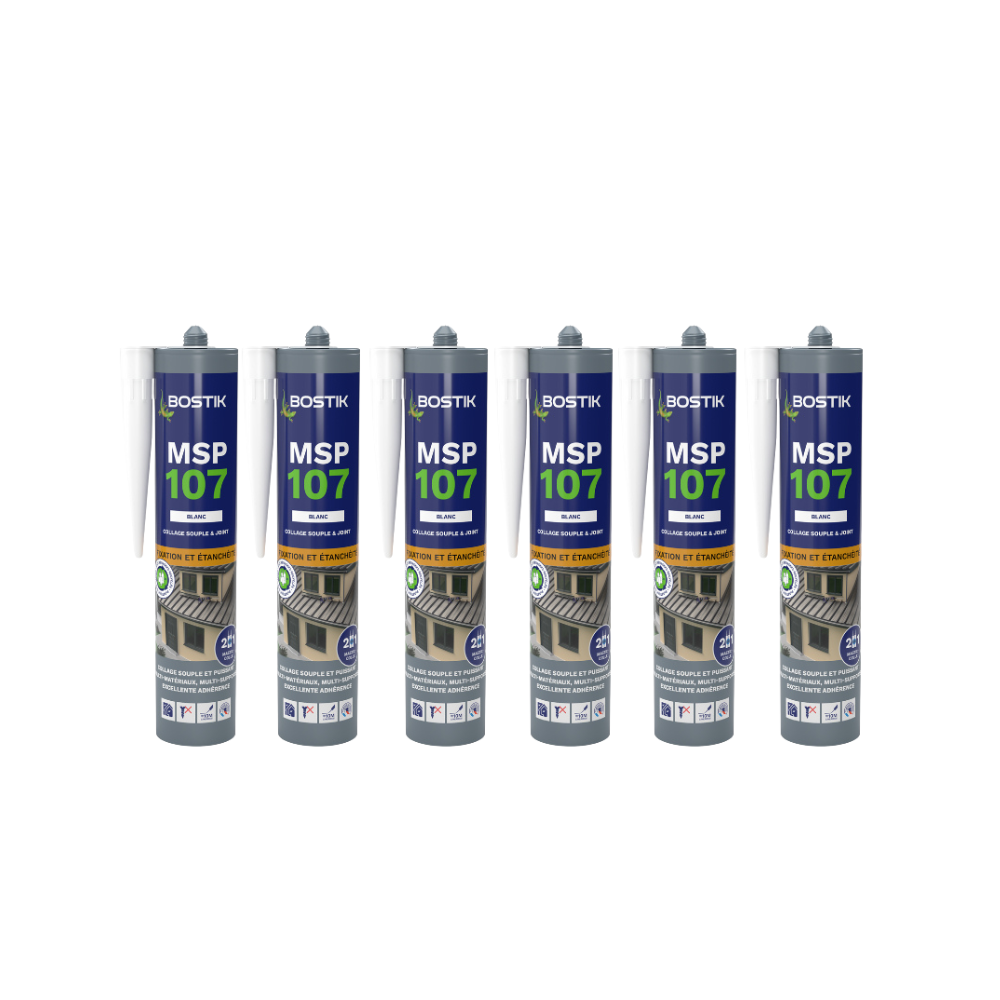 Mastic MS polymère Bostik MSP107-BLCx6 lot de 6