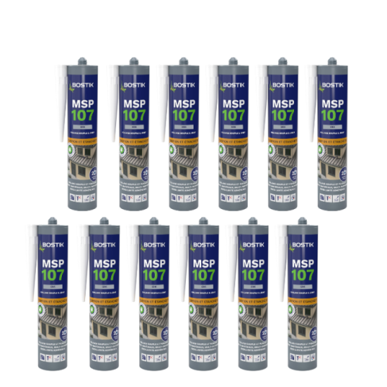Mastic MS polymère Bostik MSP107-GRISx12 lot de 12