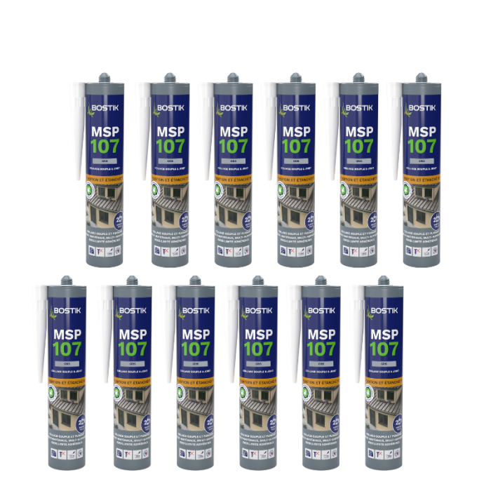 Mastic MS polymère Bostik MSP107-GRISx12 lot de 12