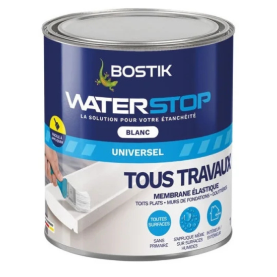 Membrane étanchéité Waterstop Bostik WATERSTOP-BLANC-1KG