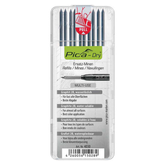 Crayon de chantier avec kit de 10 mines Pica 3030+4030