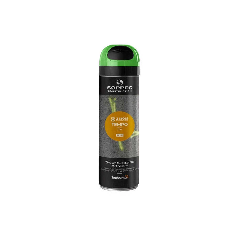 Peinture temporaire Soppec Tempo TP vert fluo 141618