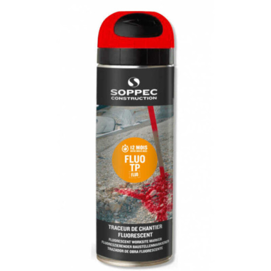 Traceur de chantier Soppec Fluo TP rouge 141513O