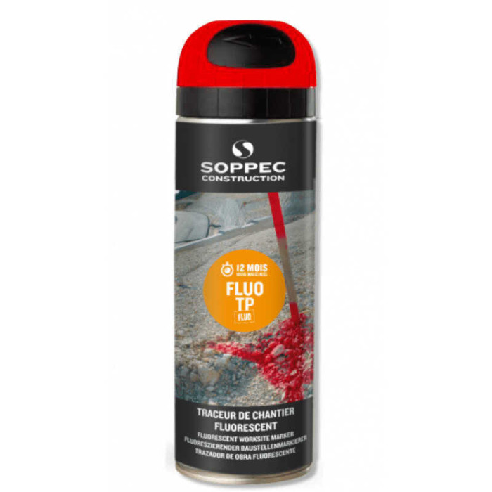 Traceur de chantier Soppec Fluo TP rouge 141513O