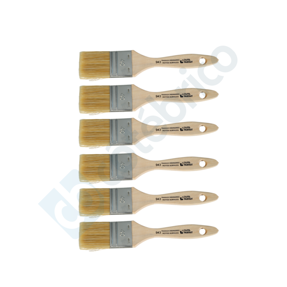 Brosse plate Outil Parfait 943540x6 lot de 6 taille 40