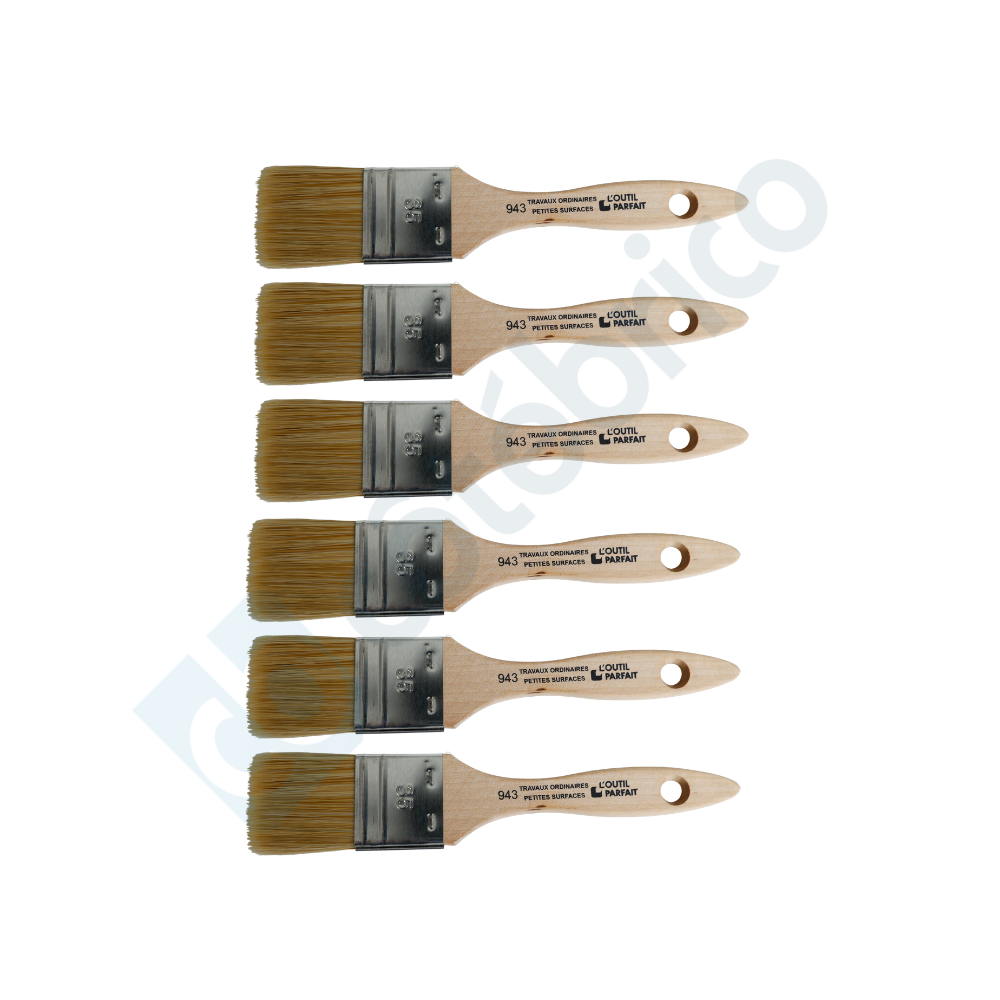 Brosse plate Outil Parfait 943535x6 lot de 6 taille 35