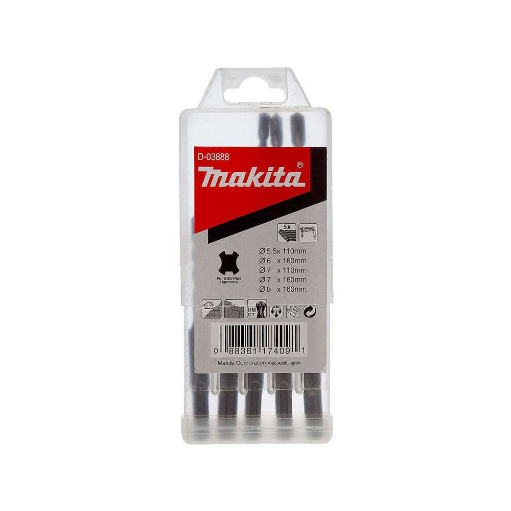Set de 5 forets SDS-Plus 5 pcs Makita D-03888