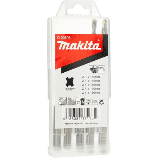 Jeu forets SDS 5 pièces Makita D-00795