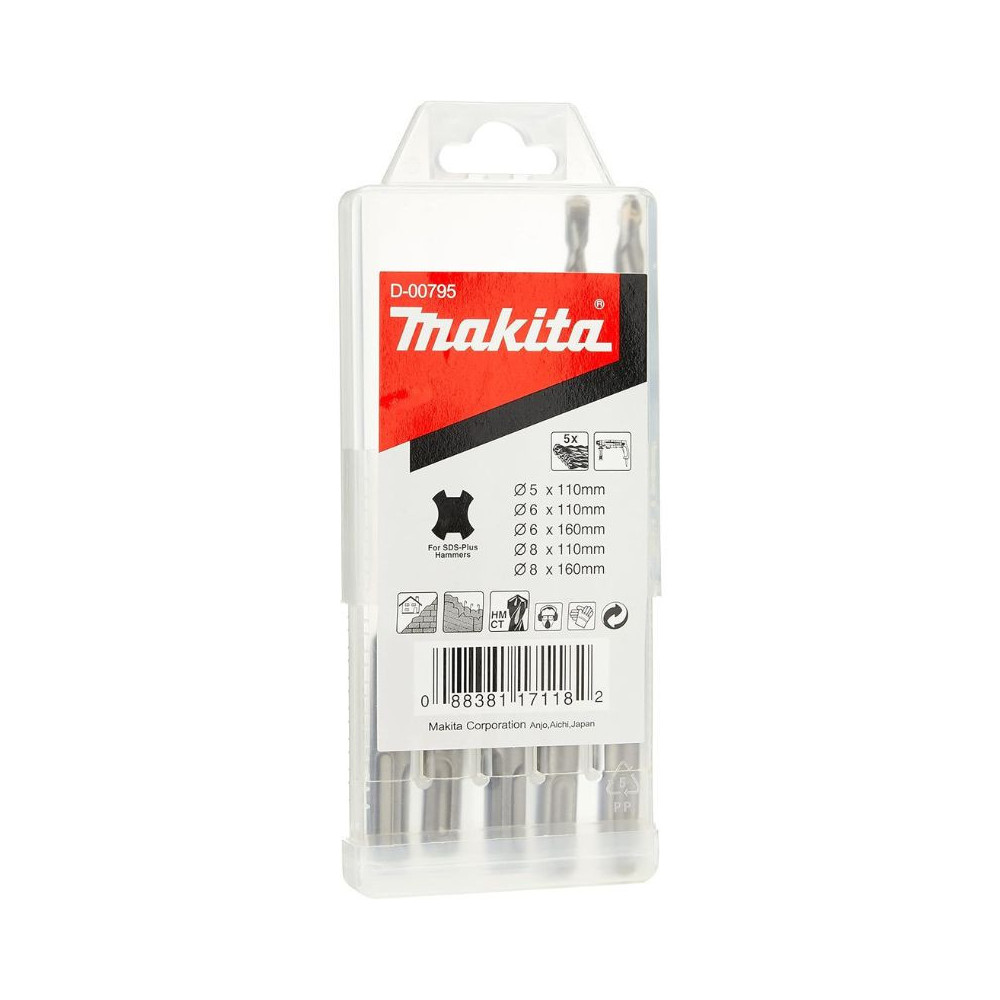 Jeu forets SDS 5 pièces Makita D-00795