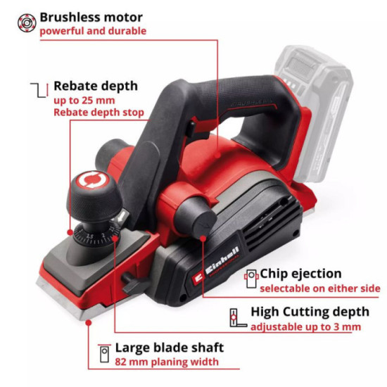 Rabot Einhell euse sans fil TP-PL 18/3 Li BL - Solo