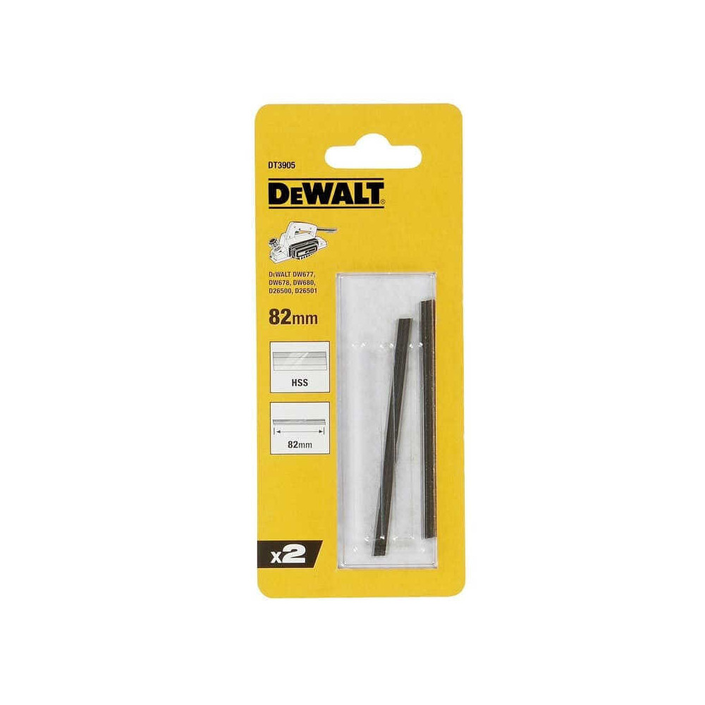 Fers de rabot HSS 82 mm x2 DeWalt DT3905-QZ