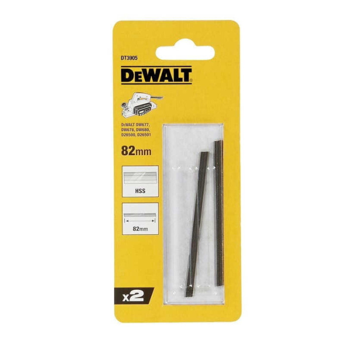 Fers de rabot HSS 82 mm x2 DeWalt DT3905-QZ