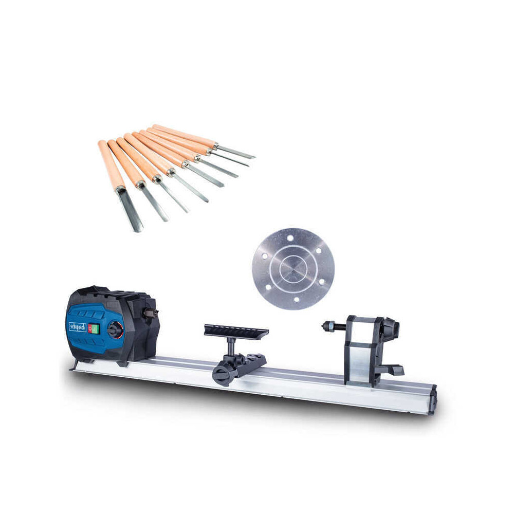 Tour à bois Scheppach DM600VARIO + coffret de gouges