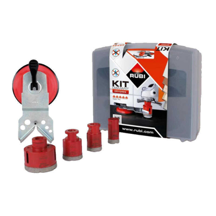 Kit 4 trépans diamant Rubi DRYGRES 50917 28 à 68 mm