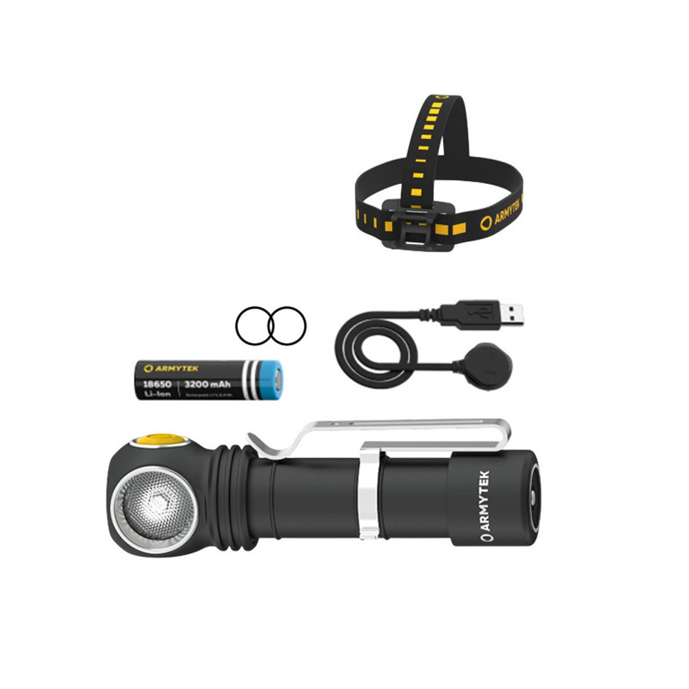 Lampe frontale Armytek F06901C Wizard C2 WR blanc froid et rouge