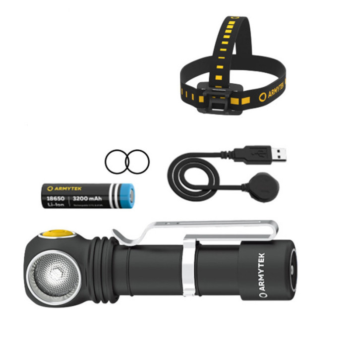 Lampe frontale Armytek F06901C Wizard C2 WR blanc froid et rouge