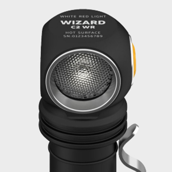 Lampe frontale Armytek F06901C Wizard C2 WR blanc froid et rouge
