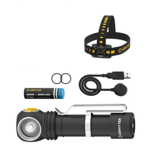 Lampe frontale Armytek F06901W Wizard C2 WR blanc chaud et rouge