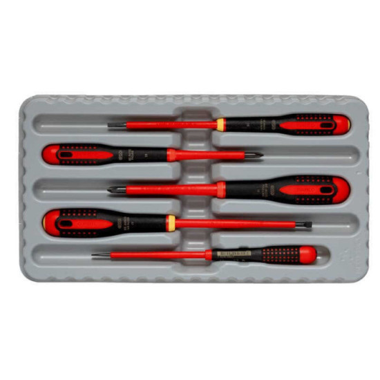 Jeu 5 tournevis isolés VDE ERGO Bahco BAHBE-9881S