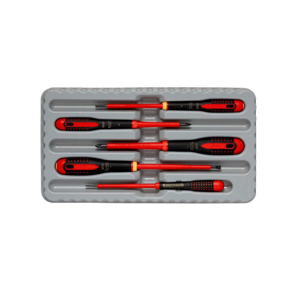 Jeu 5 tournevis isolés VDE ERGO Bahco BAHBE-9881S