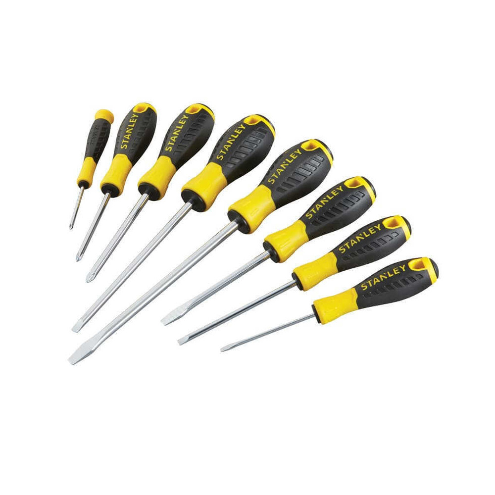 Jeu de 8 tournevis plats et Phillips Stanley STHT0-60210