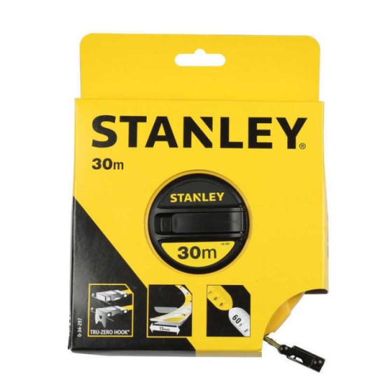 Mesure longue fibre de verre 30 m Stanley 0-34-297