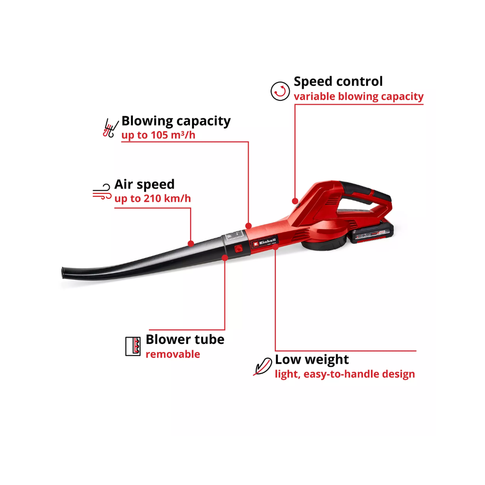 Souffleur Einhell GC-CL 18 Li E Kit 18V 2,0 Ah
