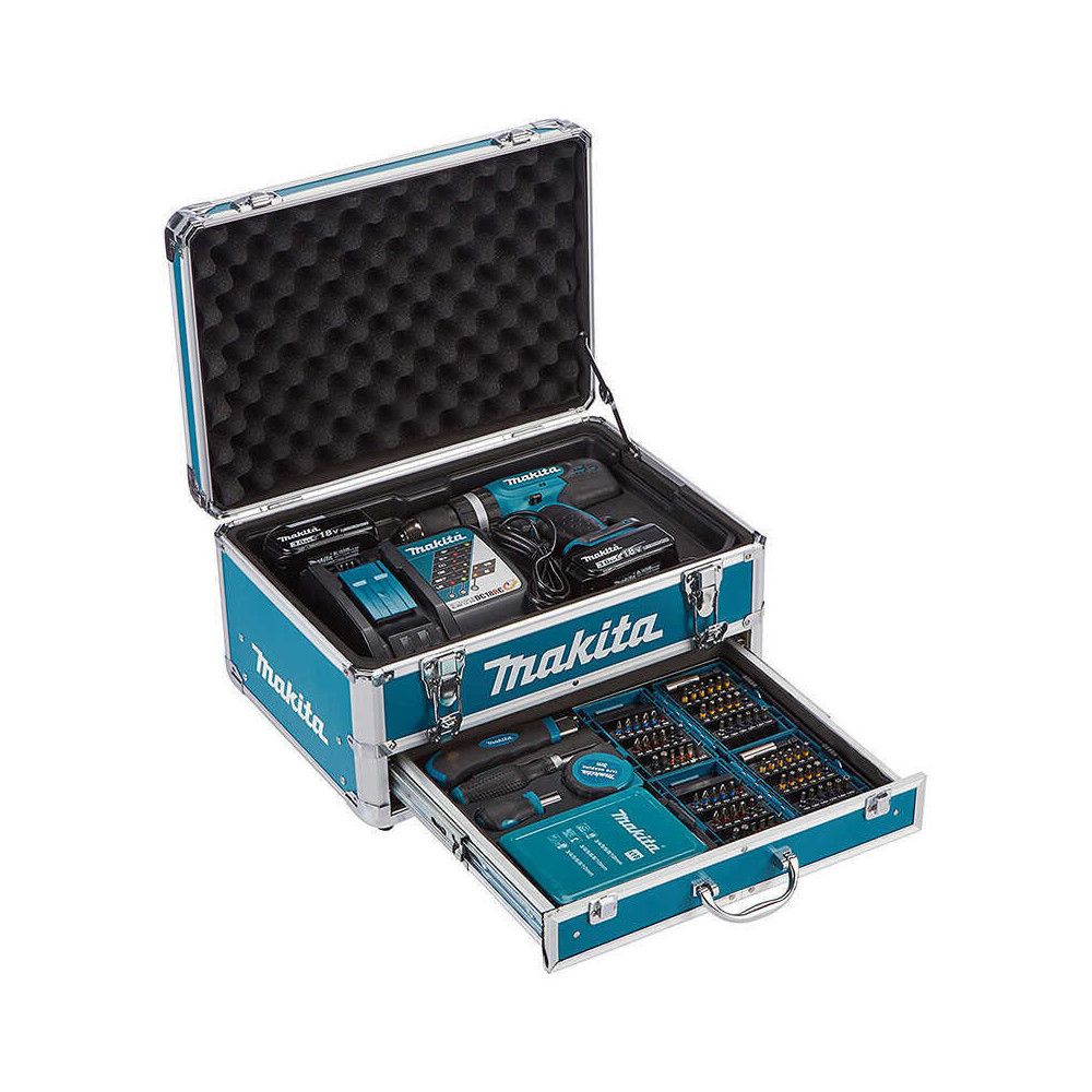Perceuse à percussion Makita DHP453RFX2 96 accessoires HT