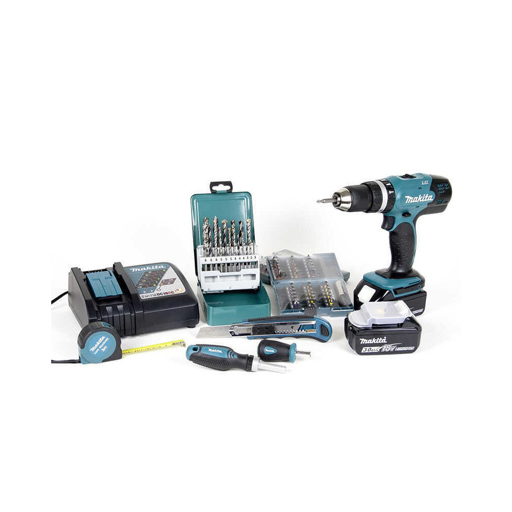 Perceuse à percussion Makita DHP453RFX2 96 accessoires HT