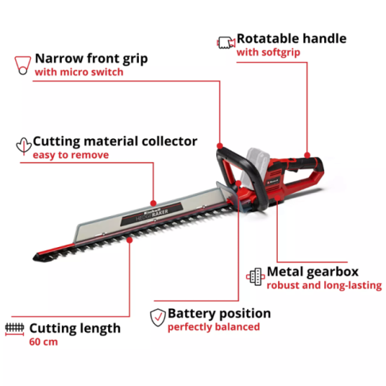 Taille-haie Einhell GE-CH 18/60 Li-Solo