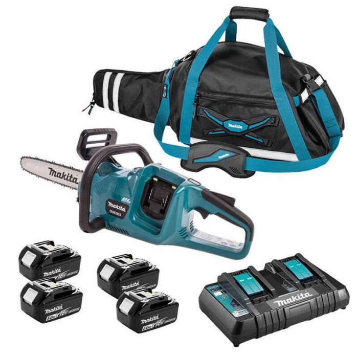 Tronçonneuse Makita DUC353PT4X 4 x 5,0 Ah sacoche