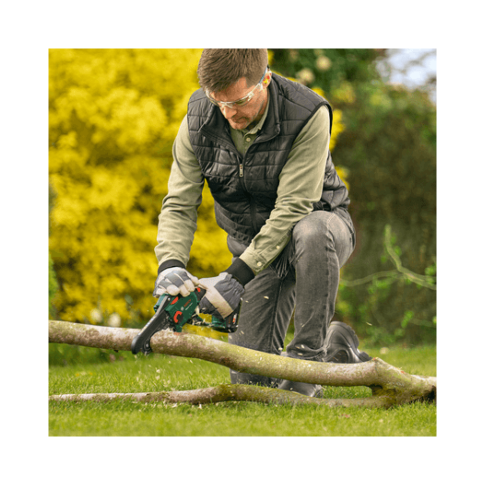 Tronçonneuse sans fil Bosch DIY 06008B8900 guide 15 cm