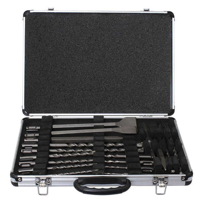 Coffret 12 forets et 5 burins SDS-Plus Makita D-19180