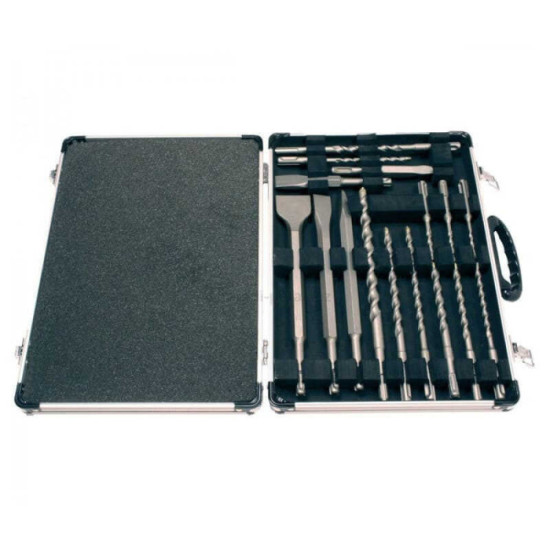Coffret 12 forets et 5 burins SDS-Plus Makita D-19180