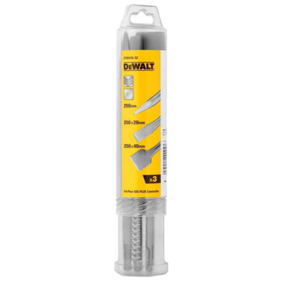 Pack 3 burins SDS-Plus 25 cm pour burineur DeWalt DT60330-QZ