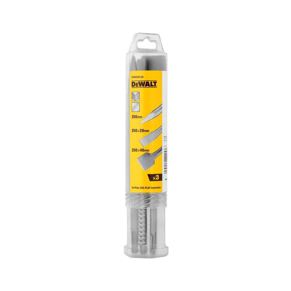 Pack 3 burins SDS-Plus 25 cm pour burineur DeWalt DT60330-QZ