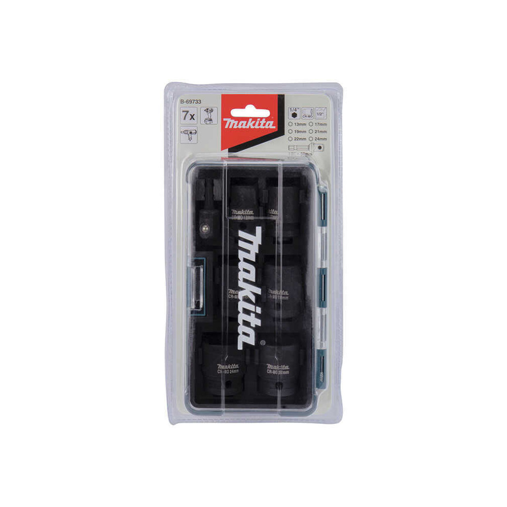Coffret de 6 douilles pour visseuses à chocs Makita B-69733