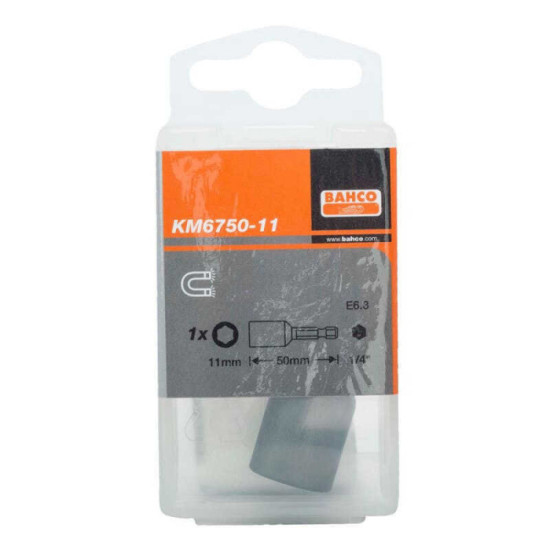 Douille magnétique 8 mm Bahco KM6750-8 hexa 1/4"