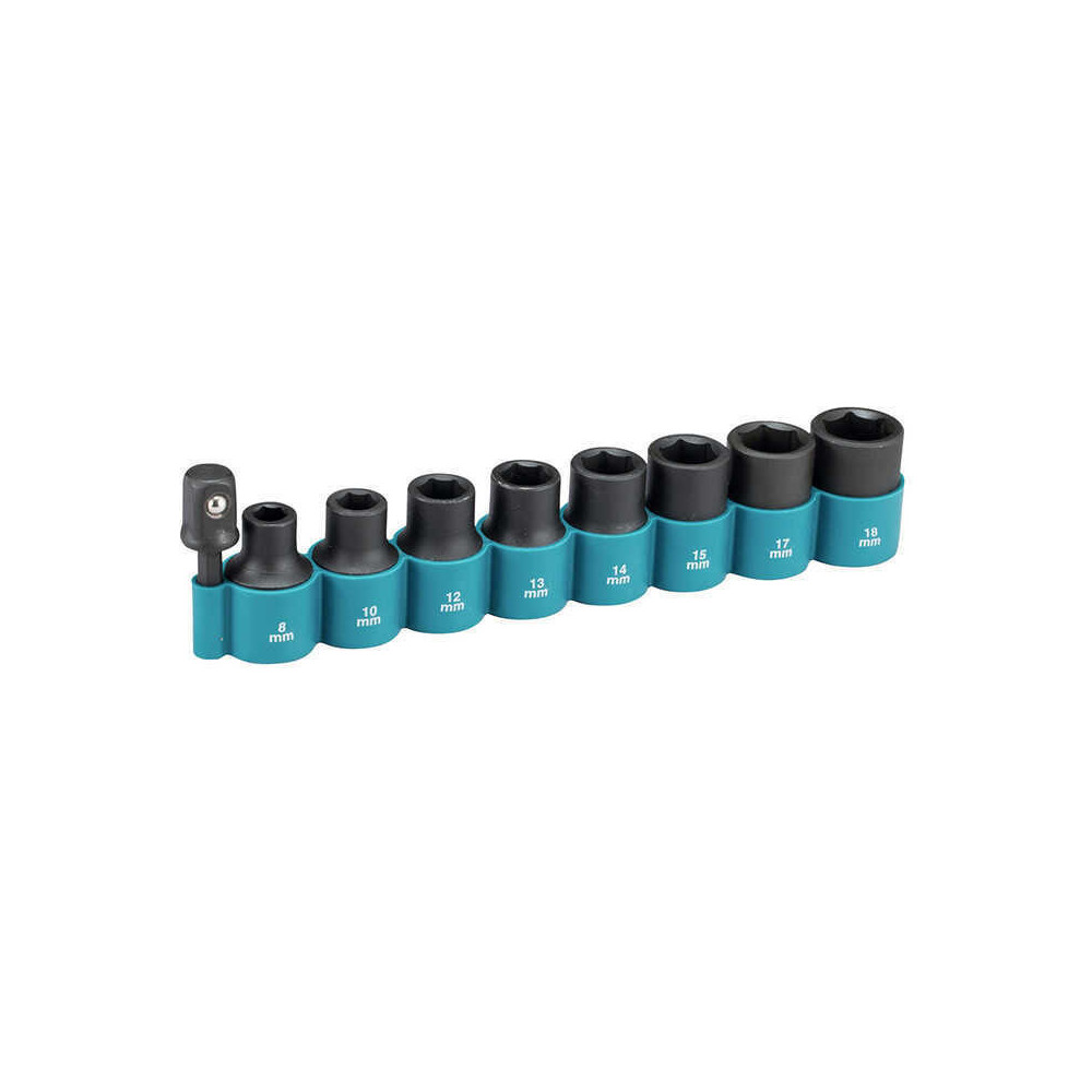 Ensemble de 8 douilles avec adaptateur Makita B-54645