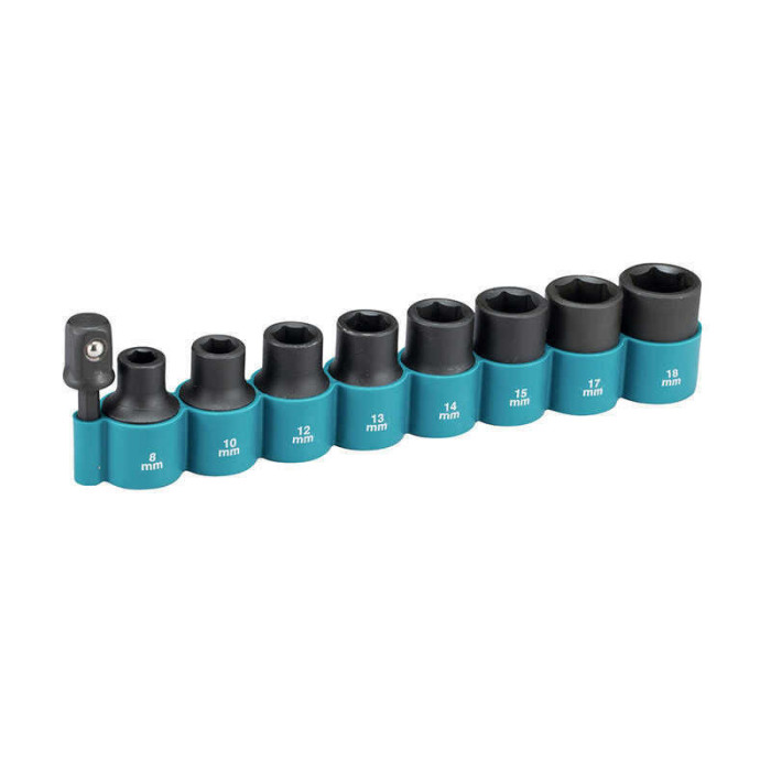 Ensemble de 8 douilles avec adaptateur Makita B-54645
