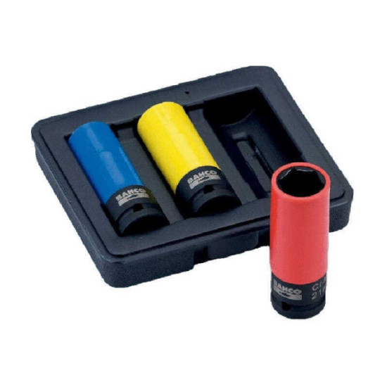 Coffret de 3 douilles à chocs Bahco BWSS12P3