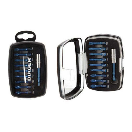 Coffret 10 embouts à chocs Diager 631C BlueShock