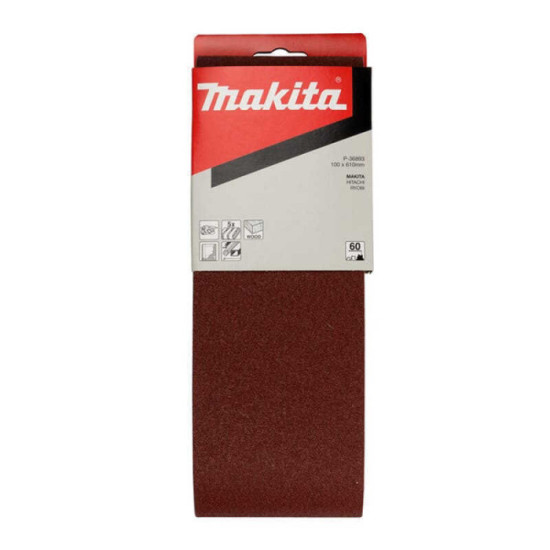 Bande abrasive 100 x 610 mm Makita P-36893 G60