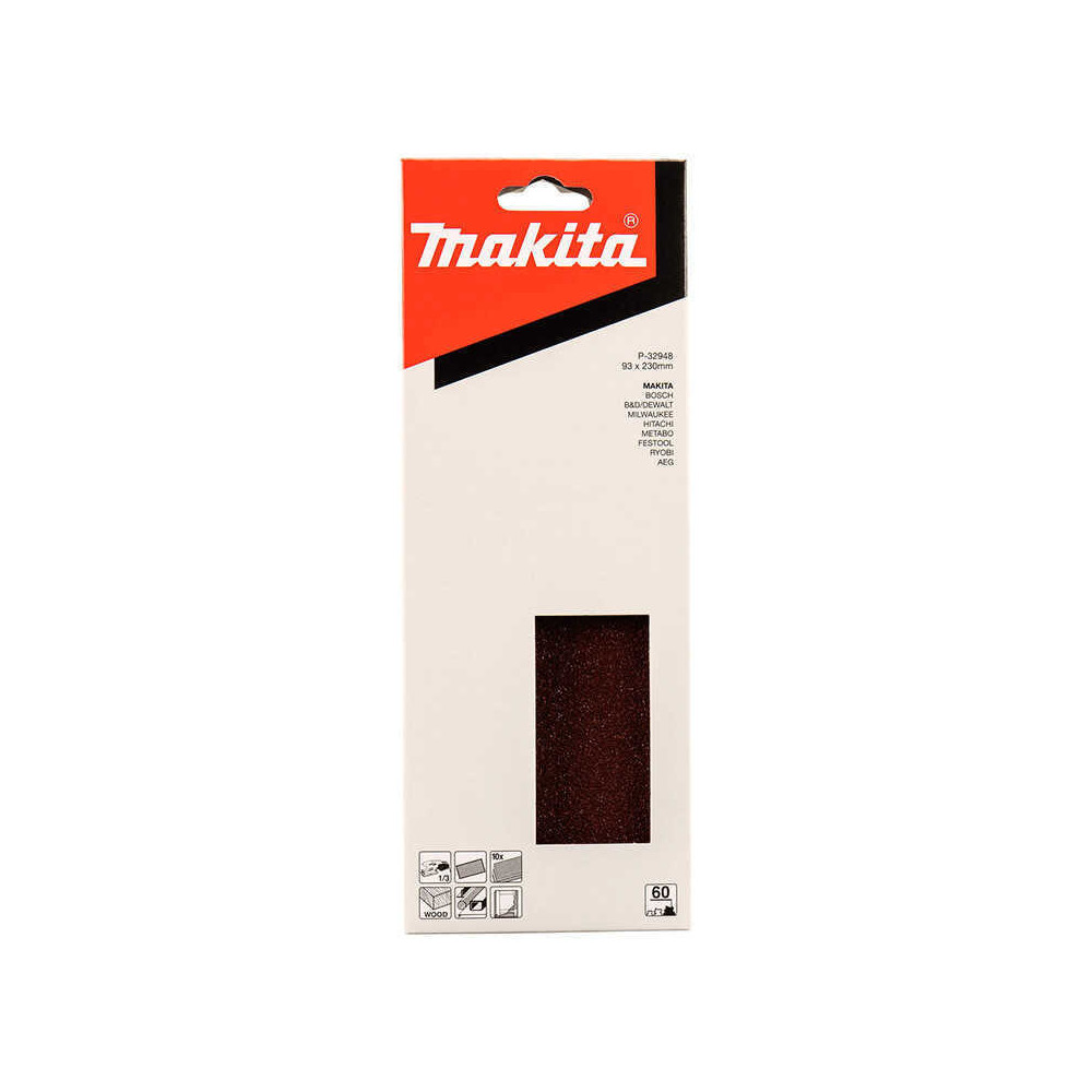 Feuilles rectangulaires abrasives Makita P-32948
